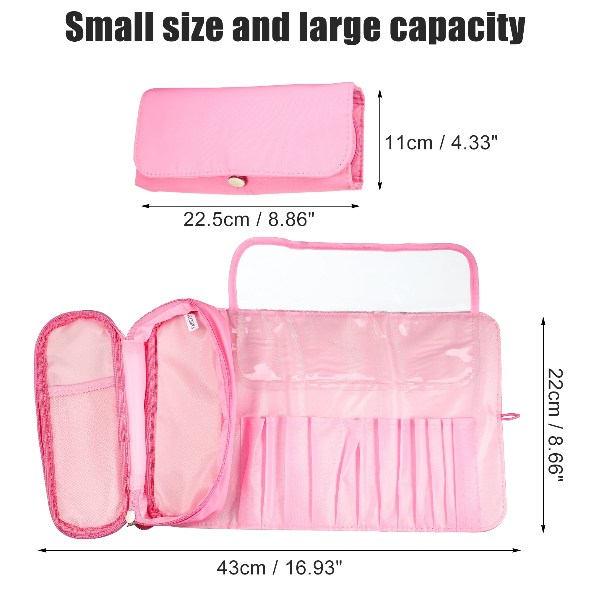 Unique Bargains 1Pc Travel Makeup Bag Cosmetics Storage Bag Portable Waterproof Pink