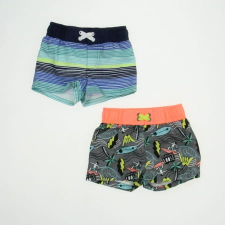 

Pre-owned Cat & Jack Boys Grey | Orange | Blue | Green Trunks size: 6-9 Months