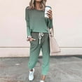 thumbnail image 1 of Frostluinai Sweatsuits Women 2 Piece Outfit Long Sleeve Loose Tops Elastic Waist Drawstring Sweatpants Plus Size Gradient Track Suits with Pocket, 1 of 5