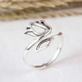 thumbnail image 2 of LD DESIGNS 925 Sterling Silver Adjustable Lotus Flower Ring, Lotus Flower Ring, 2 of 6