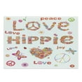 thumbnail image 1 of Groovy Cutting Board, Love Hippie Flowers Season Ladybird Ladybugs Nature Flourishes Art Print, Decorative Tempered Glass Cutting and Serving Board, Large Size, Multicolor, by Ambesonne, 1 of 1