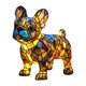 thumbnail image 2 of 2X Dogs Lamps, Resin Stained Glass Lamps, Dog Series Art Table Night Light, Cute Pet Vintage Themed Led Table Home Decor, 2 of 5