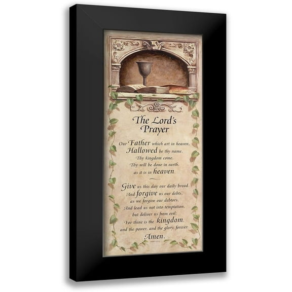 Unknown 8x14 Black Modern Framed Museum Art Print Titled - Lords Prayer