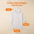thumbnail image 3 of Guluxicc Men's Linen Hoodie Shirts Short Sleeve Athletic Shirts for Everyday Gym Workout Summer Casual Outfits, 3 of 8