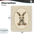 thumbnail image 4 of Stupell Industries Neutral Bunny in Oval Border Canvas Wall Art, design by LSR Design Studio, 4 of 8