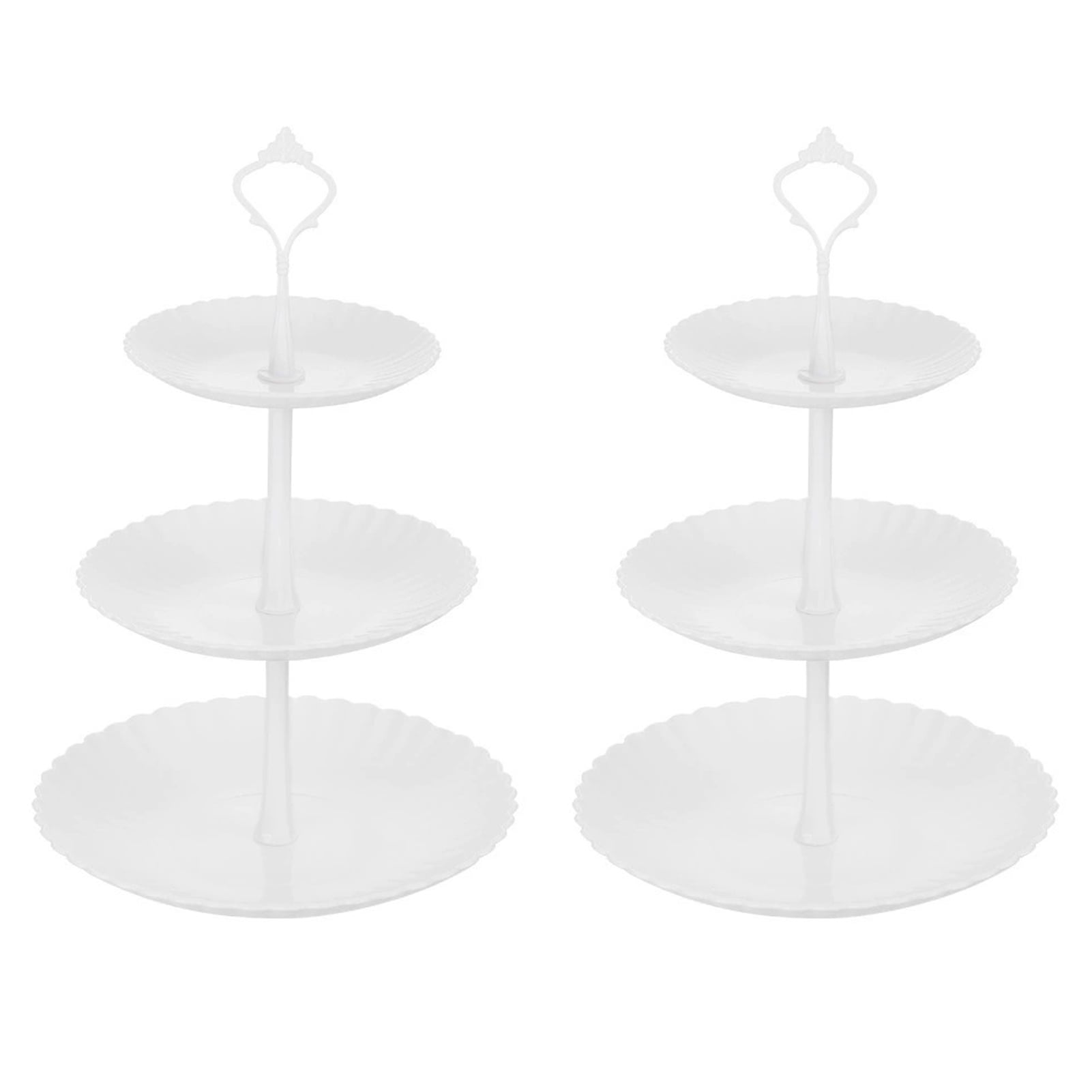 LINASHI Birthday Cake Stand Reusable Cupcake Tower 3tier Plastic Cake Stand for Easy Assembly