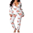 thumbnail image 5 of Pyjama à Rabat pour Femmes Boutonné devant Combinaison Adulte une Pièce Vêtements de Nuit, 5 of 5
