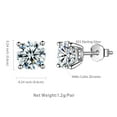 thumbnail image 6 of Juwaliy Women Earrings Birthstone April Diamond 925 Sterling Silver Birthday Mother's Day Gift Wedding Jewelry, 6 of 9