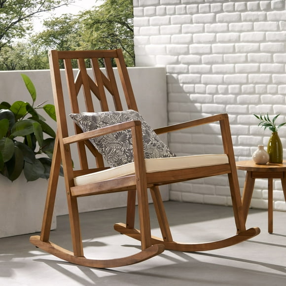 NUNA Chaise Berçante avec Coussin 5CM Chaise Offre un Design Simple Mais Exceptionnel et un Confort pour Que Tous en Profitent, Marron