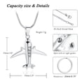 thumbnail image 2 of Airplane pendant cremation jewellery urns for ashes keepsake urn necklace, 2 of 7