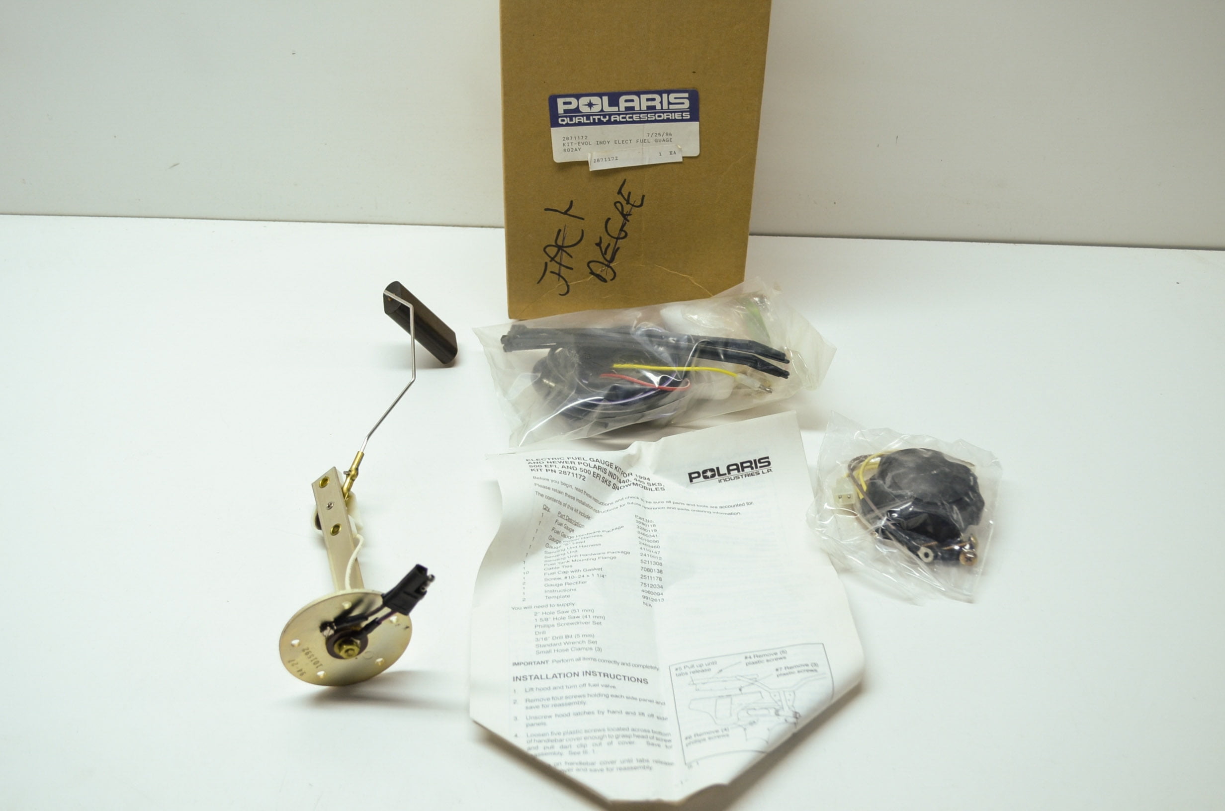 OEM Polaris 2871172 Electronic Indy Electric Fuel Gauge Kit 440 SKS 500