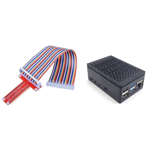 1 Set RPi GPIO Expansion Board for Raspberry Pi 3 2 Model +SC05 & 1 Pcs for Raspberry Pi 4 Case Shell Box