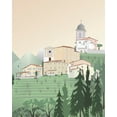 thumbnail image 2 of Soerensen, Gurli 20x24 Black Ornate Wood Framed with Double Matting Museum Art Print Titled - Travel Europe--Pedona, 2 of 4