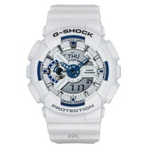 Casio G-Shock Analog Digital Resin Strap White Dial Quartz GA-110HDS-7A 200M Men's Watch
