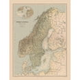 thumbnail image 3 of Black 15x18 Black Modern Framed Museum Art Print Titled - Europe Sweden Norway - Black 1867, 3 of 5