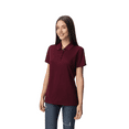 thumbnail image 4 of Zfeel Women Pure Dry Fit Poly Polo Shirt, Comfortable Short Sleeve Collared Maroon Tee, 6 Pack, S, 4 of 6