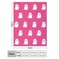 thumbnail image 6 of JeashCHAT Halloween Blanket Cute Ghost Pink Throw Blanket for Teens Girls Ultra Soft Flannel Blanket, Machine Washable, 50"x60", 6 of 9