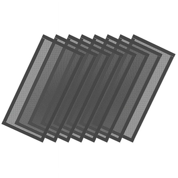 4 X 10inch Floor Vent Covers, Strong Magnetic Vent Mesh Air Vent Filters PVC Floor Register Vent Screens for Home, 8PCS