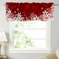 thumbnail image 3 of Winter Christmas Valances for Windows Red White Snowflake Kitchen Curtains Short Rod Pocket Window Curtain 1 Panel for Xmas Holiday Treatment Decorations 54x18inch, 3 of 6