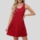 thumbnail image 2 of Vestido sin mangas con cuello en V para mujer, estilo informal y holgado con bolsillos, tejido de poliéster, tallas S-XXL, para playa/fiesta, 2 of 5