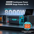 thumbnail image 3 of Inversor de corriente LANDERPOW de 4000 W, 24 V CC a 120 V CA, onda sinusoidal pura, 3 of 8