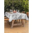 thumbnail image 2 of Outdoor Tablecloth with Umbrella Hole & Zipper, Grey Palm Trees Rectangle Tablecloth 60x84 Inch, Vintage Tropical Summer Botancial Patio Table Cover Waterproof Table Cloth for Picnic/Party, 2 of 7