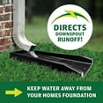 thumbnail image 3 of Splash Block, Decorative Gutter Downspout Extensions, Splashguard, Foundation Water Diverter, Rain Gutter Guard, Plastic 24” Black (4 Pack), 3 of 9