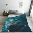 thumbnail image 5 of Pofeuu Airplane Shark Print Ultra-Soft Micro Fleece Blanket,for Bed Or Sofa,All Season Throw Blankets Flannel Blanket-40"x30", 5 of 7