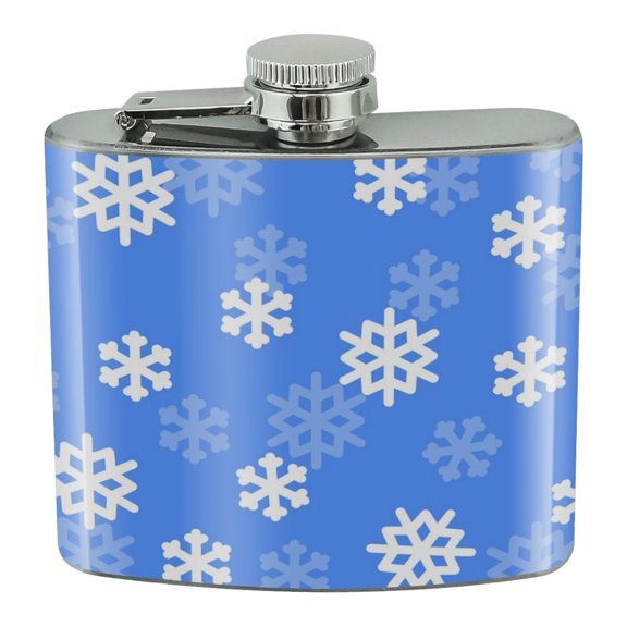 Snowflakes Winter Stainless Steel 5oz Hip Drink Kidney Flask