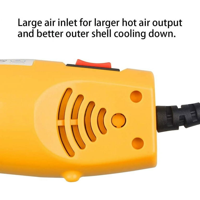 Tomorotec Mini Heat Gun - Adjustable 660°F/350W Electric Hot Air Gun For Crafts, Epoxy, Shrink Wrap & DIY Projects