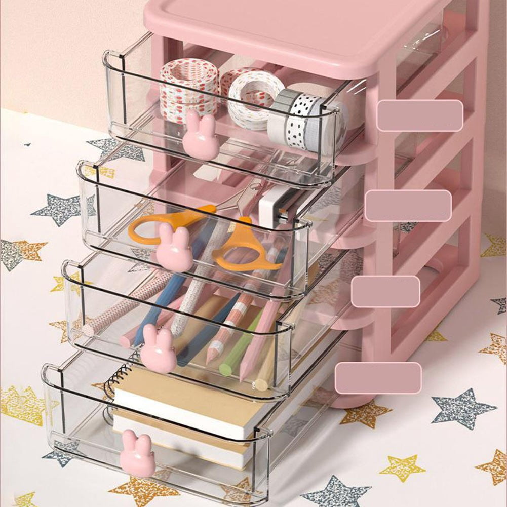 linyes Desk organizer with drawer, cute desk accessories, space saving stationery box