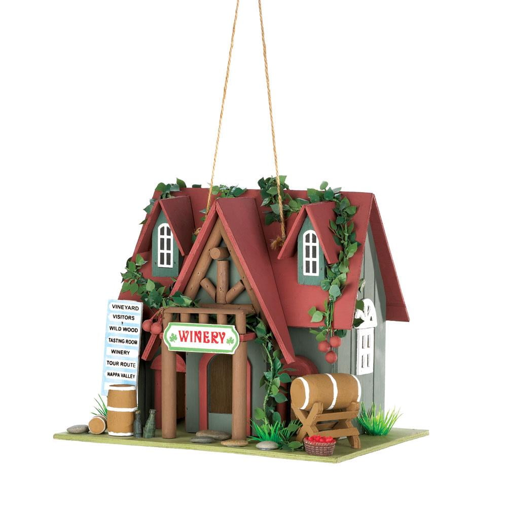 Hanging Outdoor Birdhouse, Birdhouse For Hummingbirds, Made From Eucalyptus by Songbird Valley