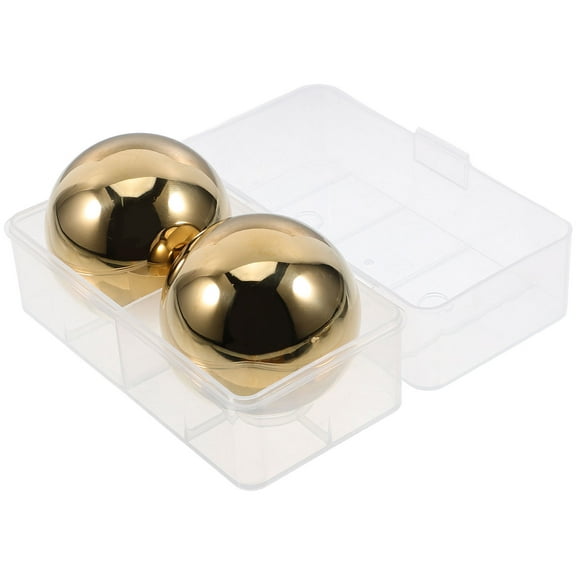 LULULION Reusable Coffee Cooling Balls Stones 2Set 304 Stainless Steel Golden