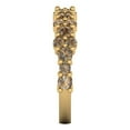 thumbnail image 4 of 0.98 ctw Wedding Band for Women - 14K Yellow Gold Simulated Champagne Diamond Stackable Eternity Ring, 4 of 6