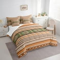thumbnail image 3 of Castle Fairy Tribal Aztec 7pcs Bedding Comforter Set,Geometric Stripes Queen Bedding Sets Super Cozy,Bohemian Theme Queen Sheet Sets,Microfiber Teens Bedroom Decor,Reversible, 3 of 8