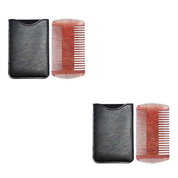 Soidarity Peines para bigote, herramientas profesionales de enfermería, suministros de modelado de cuatro lados para salones de belleza en el hogar, Cubierta negra 2piezas Soidarity CBP212942