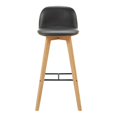 thumbnail image 1 of MOE'S Home NAPOLI Tabouret de Bar en Cuir Noir, 1 of 6