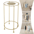 thumbnail image 3 of Gold Freestanding Round Garment Display Retail Rack Clothes Store Display Rack, 3 of 14