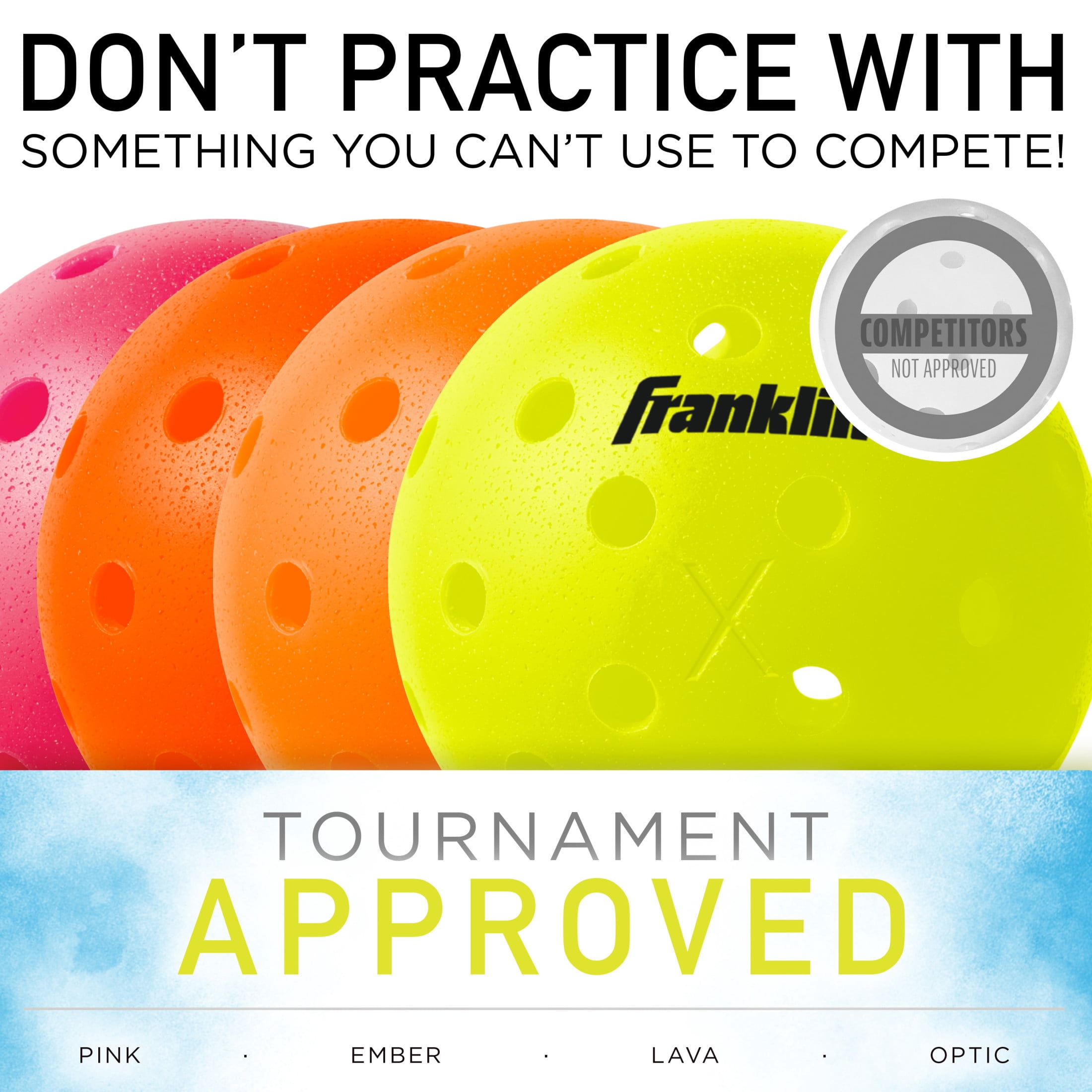 Franklin Sports Pickleball Paddle + Ball Set - Decimator 2 Player Outdoor Pickleball Paddles + Pickleballs Set - 2 Carbon Fiber Paddles + 4 X-40 Outdoor Pickleballs - USA Pickleball Approved - Orange