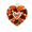 A, variant on Heart Shaped Acrylic Hanging Ornament with Dia de Los Muertos Floral Design,Vibrant Colors,for Car Mirror Decor,Day of The Dead Decoration