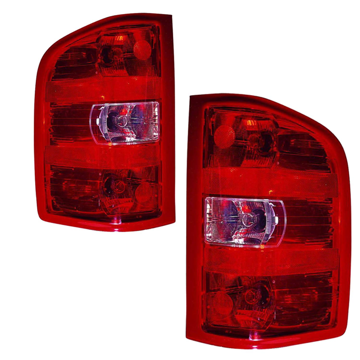 HEADLIGHTSDEPOT Tail Light Compatible with Chevrolet Silverado 1500 HD 2500 HD 3500 HD Includes Left Driver and Right Passenger Side Tail Lights 
