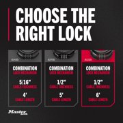 Master Lock Cable Lock, Set Your Own Combination Bike Lock, 6 ft. Long