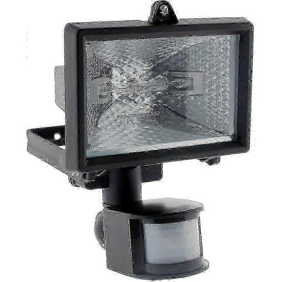 150w Black Halogen Floodlight With Sensor