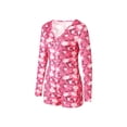 thumbnail image 6 of LMLYSoH Women's Sexy High Waist Playsuit, Casual Pattern Printing Romper, Long Sleeve Short Pants Home Clothing, 6 of 9