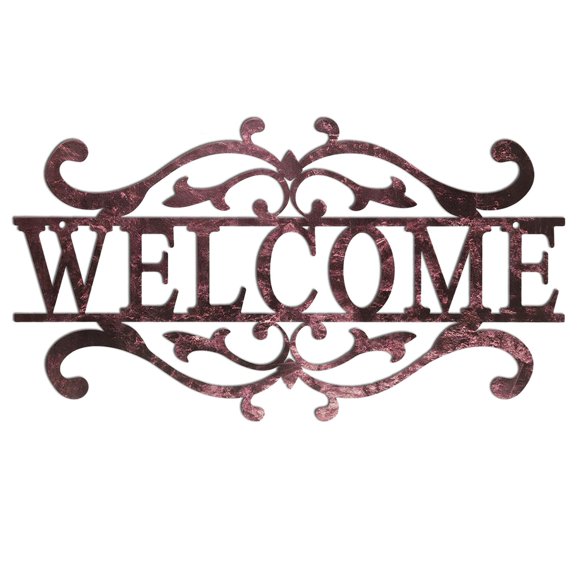 Ahys Señal De Bienvenida De Metal Para Puerta De Entrada, Porche Delantero, Señal De Puerta De Bienvenida Vintage Para Decoración De Pared Interior Y Exterior