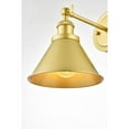 thumbnail image 5 of Living District Bentley 1-Light Cone Metal Bath Sconce in Brass, 5 of 6