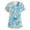 Blue, variant on Scrubs Tops for Women V Neck Breathable Nurse Working Uniform Shirts