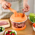 thumbnail image 4 of Manual Vegetable Grinder, PP Stainless Steel  Compact Portable Cooking Easy Food Vegetable Grinder for Kitchen Restaurant, 4 of 8