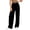 Black, variant on Women's High Waist Corduroy Wide Leg Pants - Button Fly Back Elastic Palazzo Trousers with Pockets for Fall Winter