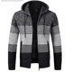 thumbnail image 1 of Suéter acolchado de terciopelo a juego de colores para hombre de otoño e invierno, abrigo de hombre de talla grande, cárdigan con capucha, 1 of 6